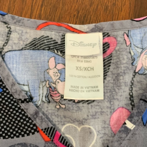 Disney Eeyore Pediatric Scrub Top Nurses Uniform Bundle Scrubs for Deal! - Picture 5 of 8